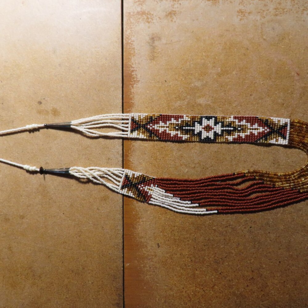 Beaded Necklace; Pretty; Unique Native American S… - image 1